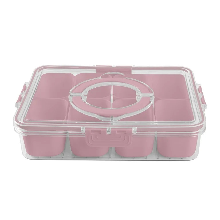 Cook With Color 8-Compartment Snackle Box, Charcuterie Container, Divided Serving Tray with Lid &... | Walmart (US)
