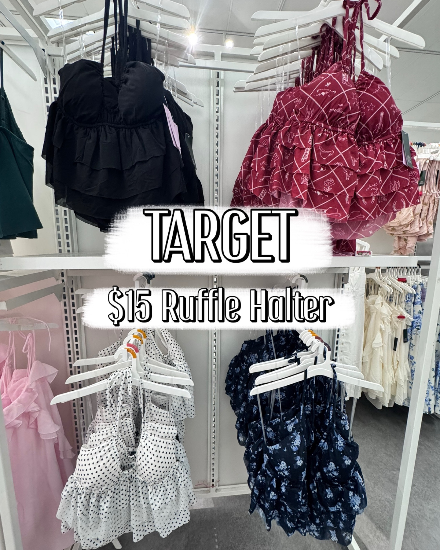 Target Wild Fable $15 Ruffle halter top