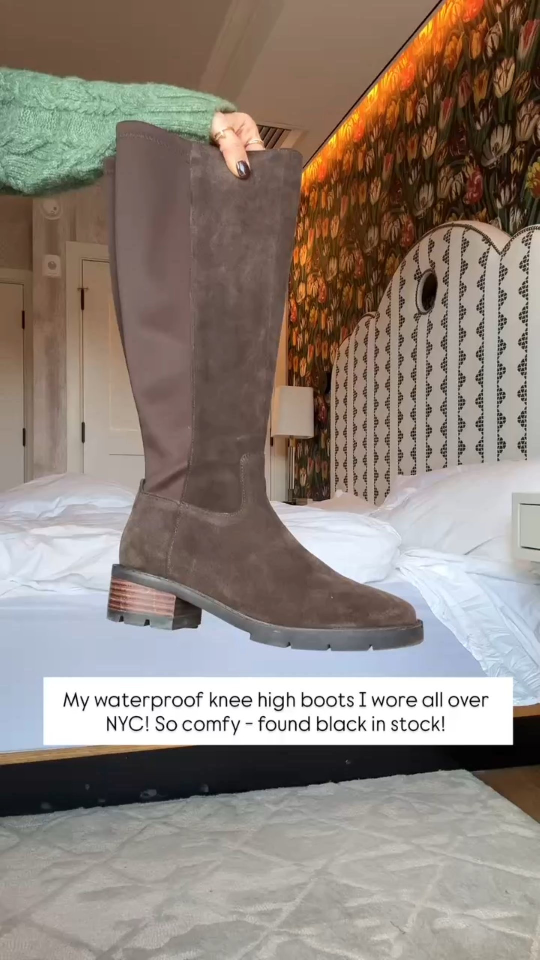 I love these waterproof knee high boots! Super comfy - I walked 11,000+ steps a day in NYC with no blisters! I went up half a size to make room for socks. Amazon floral sweater in XS. Anthropologie crop jeans - I sized down to 23 regular per reviews and did regular length since it’s a crop style. 


#LTKGiftGuide #LTKootd #LTKTravel