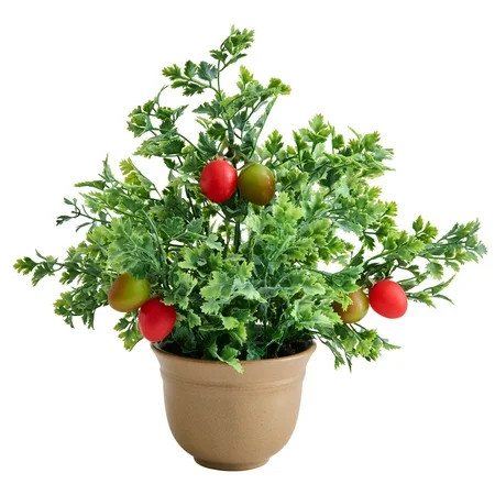 Better Homes & Gardens Faux Tomato Plant in Ceramic Vase, 14 Inch | Walmart (US)