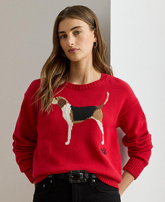 Women's Cotton Dog  Sweater | Macy's