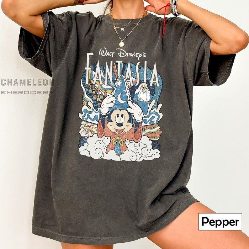 Comfort Colors Vintage Walt Disney Fantasy Shirt, Vintage Disneyland Shirt, Happiest Place On Ear... | Etsy (US)