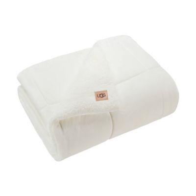 UGG® Avery Quilted Throw Blanket in Snow | Bed Bath & Beyond