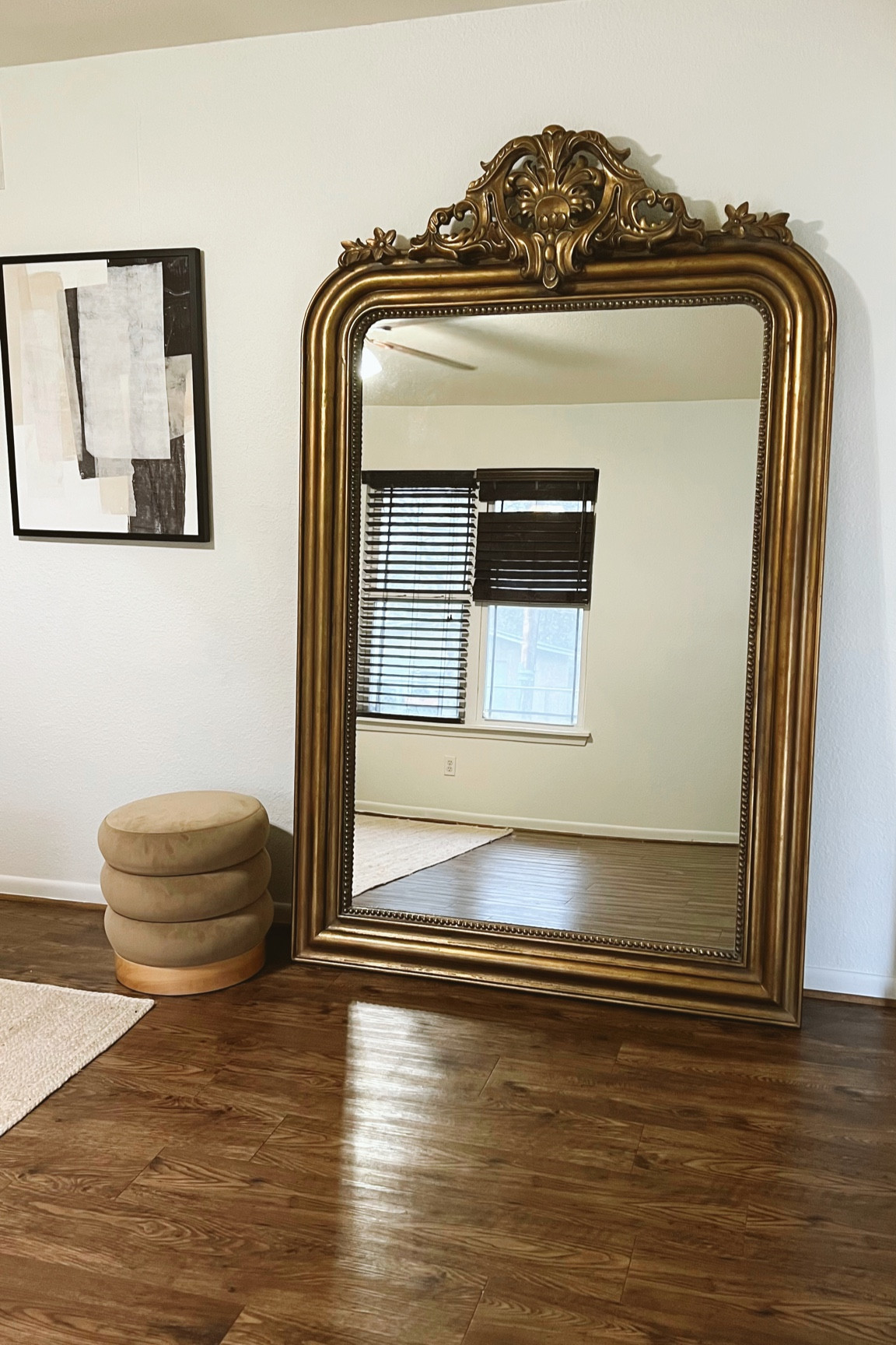 Copenhagen Grand Floor Mirror in Gold | Arhaus