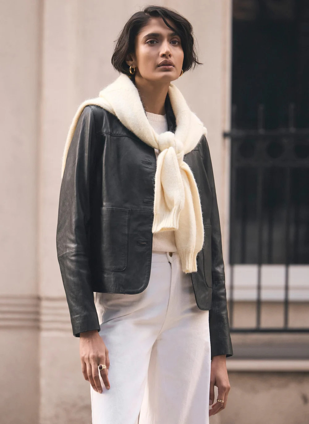 Black Leather Jacket | Mint Velvet