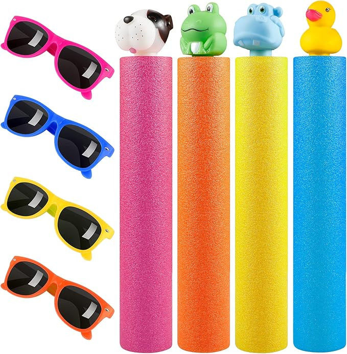 GiftInTheBox Kids Sunglasses Party Favors with Water Blaster Set for Kids, Water Toys Outdoor Poo... | Amazon (US)