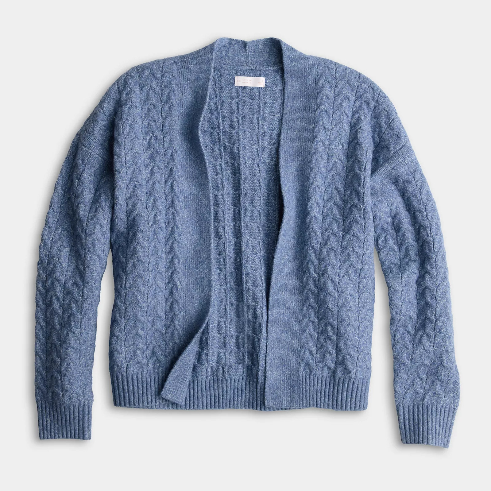 Petite LC Lauren Conrad Cable Knit Open Cardigan Sweater | Kohl's
