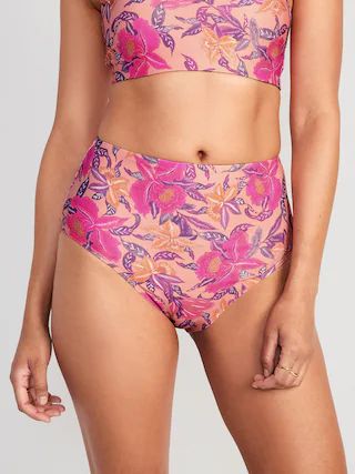 High-Waisted Classic Bikini Swim Bottoms for Women | Old Navy (US)