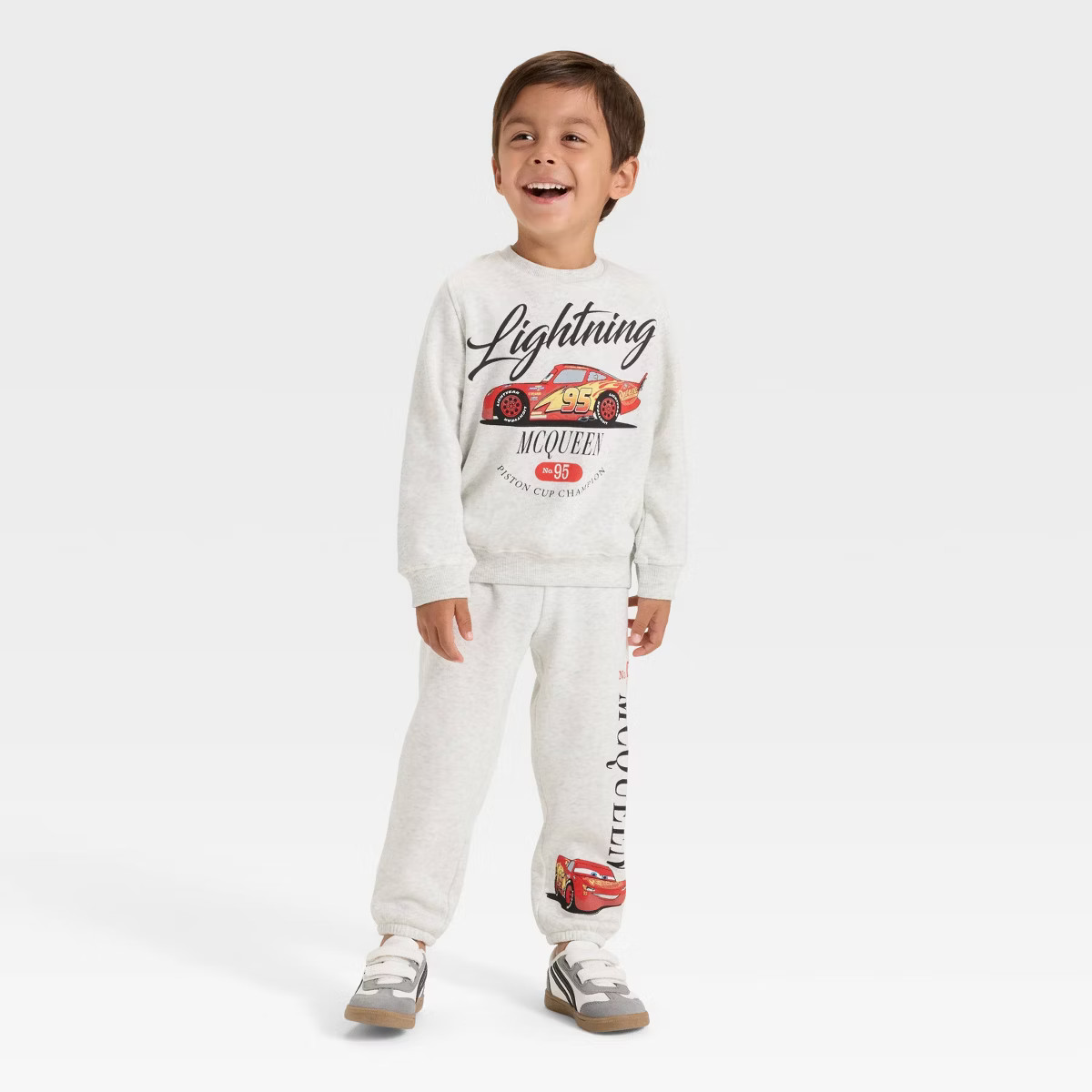Toddler Boys' 2pc Disney Cars Fleece Pullover and Bottom Set - Oatmeal | Target