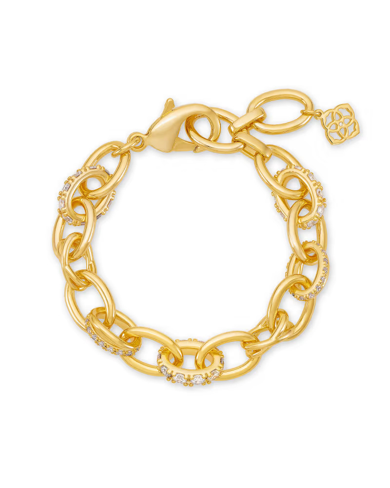 Livy Silver Chain Bracelet in White Crystal | Kendra Scott | Kendra Scott