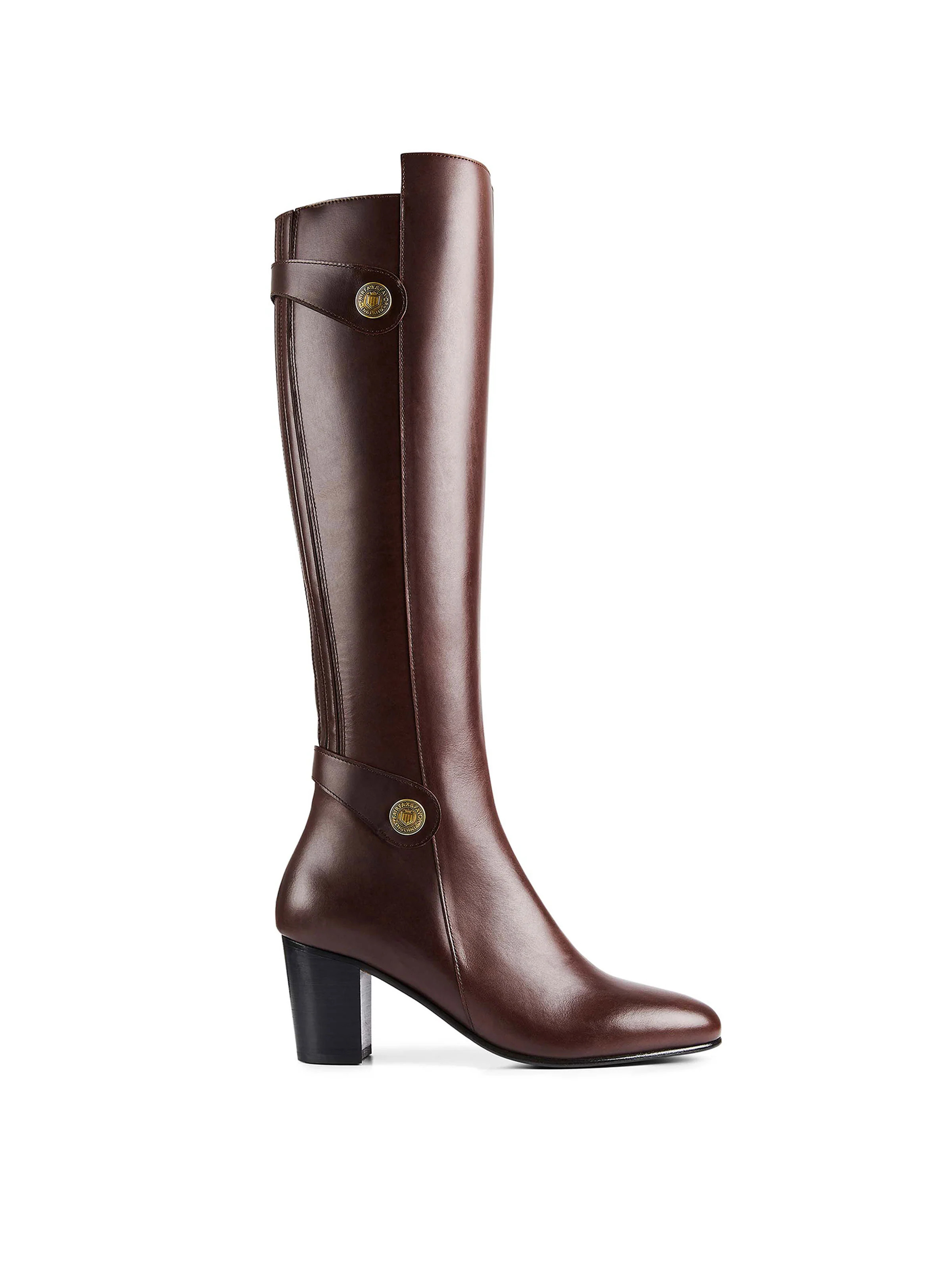 Upton - Women's Tall Heeled Boots - Mahogany | Fairfax & Favor | Fairfax & Favor (UK)