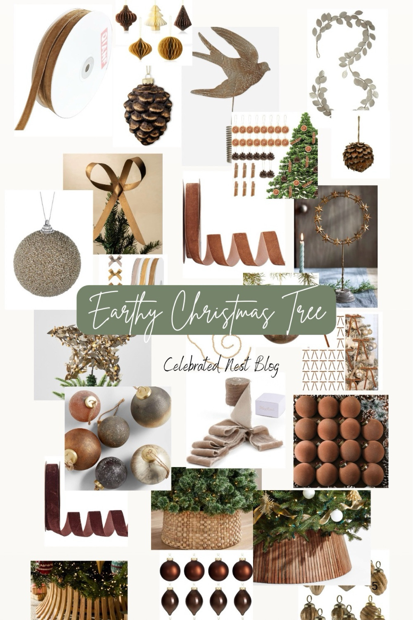 Get the look! Earthy Christmas tree. Anthropologie Christmas tree. Brown ornaments. Velvet ribbon, pinecones, tree toppers, tree collars  

#LTKSeasonal #LTKHome #LTKHoliday