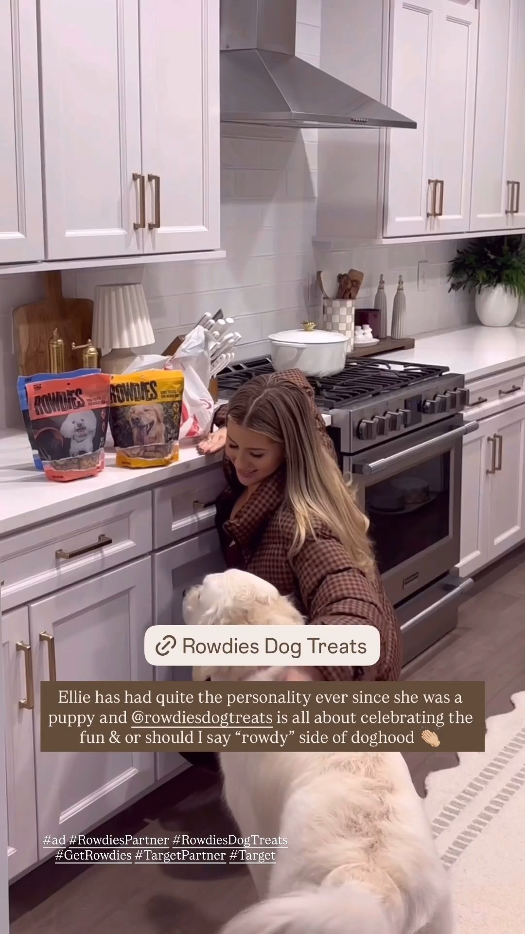  #ad Rowdies treats are soft, protein packed, and perfect for fueling all of Ellie’s wild moments! 🤍 You can find @rowdiesdogtreats at @target and shop our favorites below👏🏼🐶 #RowdiesPartner #RowdiesDogTreats #GetRowdies #TargetPartner #Target 