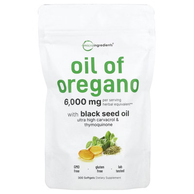 Micro Ingredients Oil of Oregano with Black Seed Oil, 300 Softgels | Target