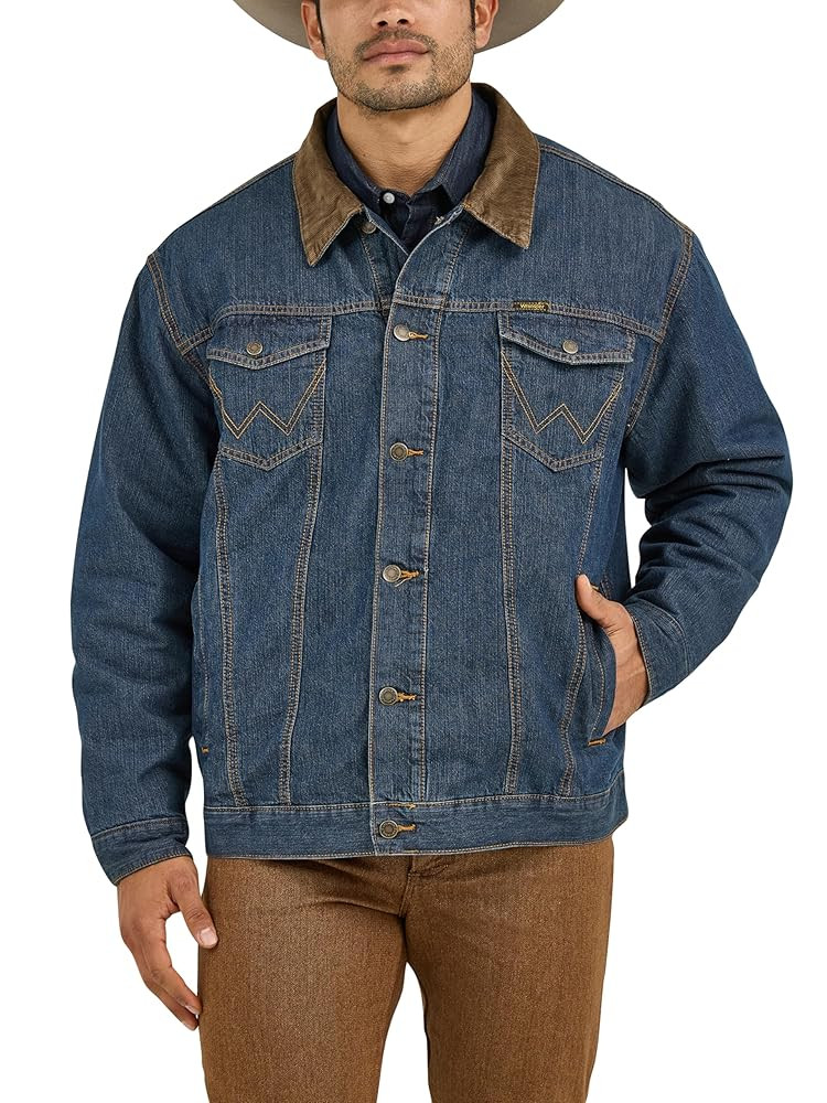 Wrangler | Blanket Lined Corduroy Collar Denim Jacket | Amazon (US)