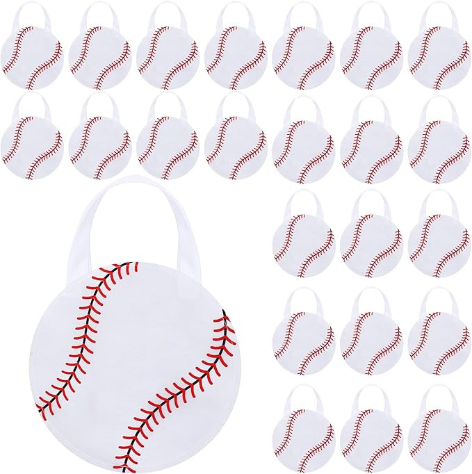 Shihanee 24 Pcs Baseball Party Favor Bags Ball Themed Party Goody Candy Bags Sport Game Treat Han... | Amazon (US)