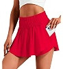 Hugut Women's Ruffle Skirt Overlay High Waisted Tennis Athletic Shorts for Running Workout Golf w... | Amazon (US)