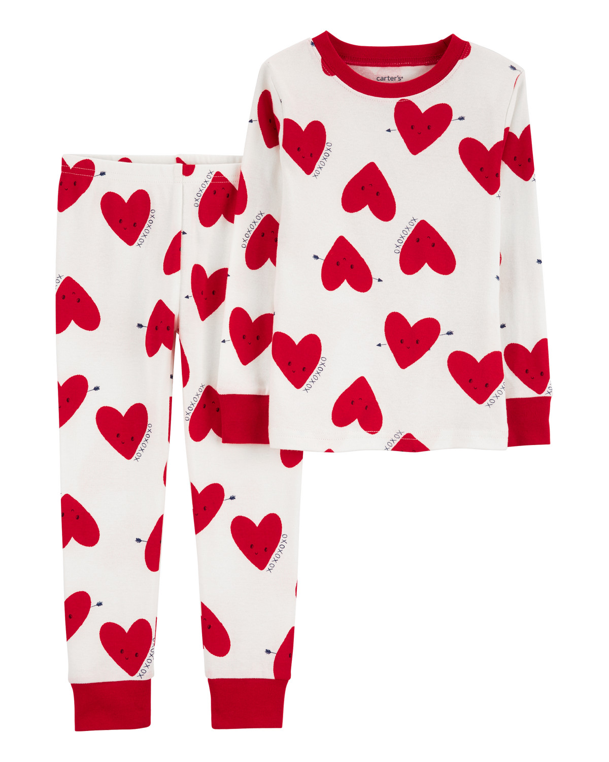 Baby Heart Print Valentine's Day Cotton 2-Piece Pajamas | Carter's Inc