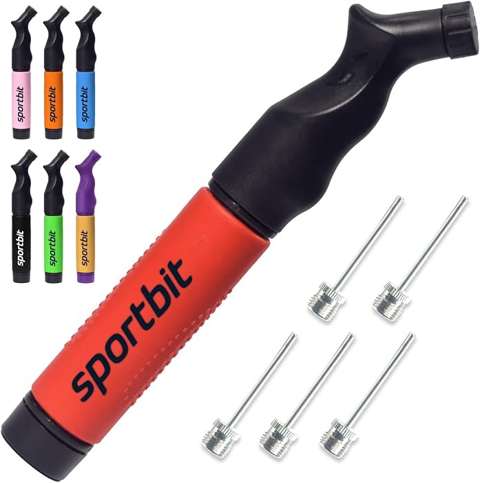 SPORTBIT Ballpumpe mit 5 Nadeln Set - Handpumpensystem zum Aufpumpen - Passt für jeden Sportball... | Amazon (DE)