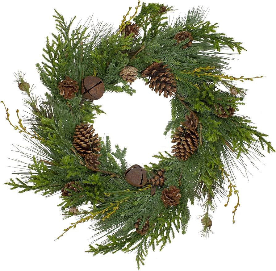 Rustic Pinecone Artificial Christmas Wreath - 26" - Unlit | Amazon (US)