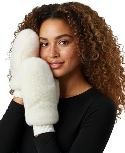 Funky Junque Faux Fur Flip Mittens Womens Warm Convertible Fingerless Gloves | Amazon (US)