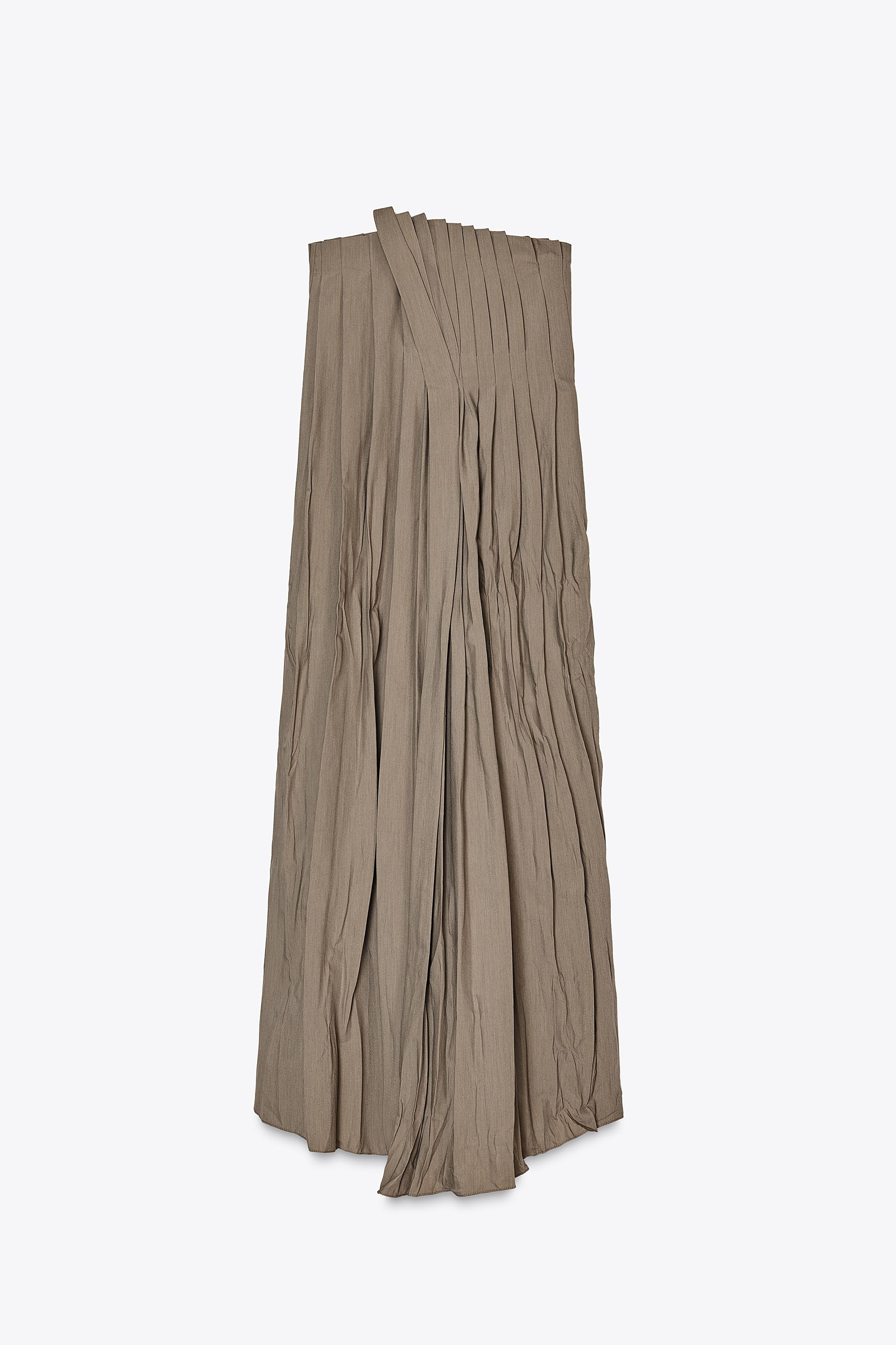 PLEATED WRINKLED DRESS ZW COLLECTION | Zara UK
