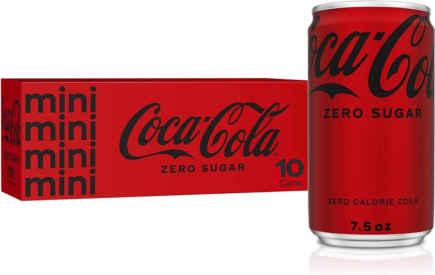 Coca-Cola Coke Zero Sugar Diet Soda Soft Drink, 7.5 fl oz, 10 Pack | Amazon (US)