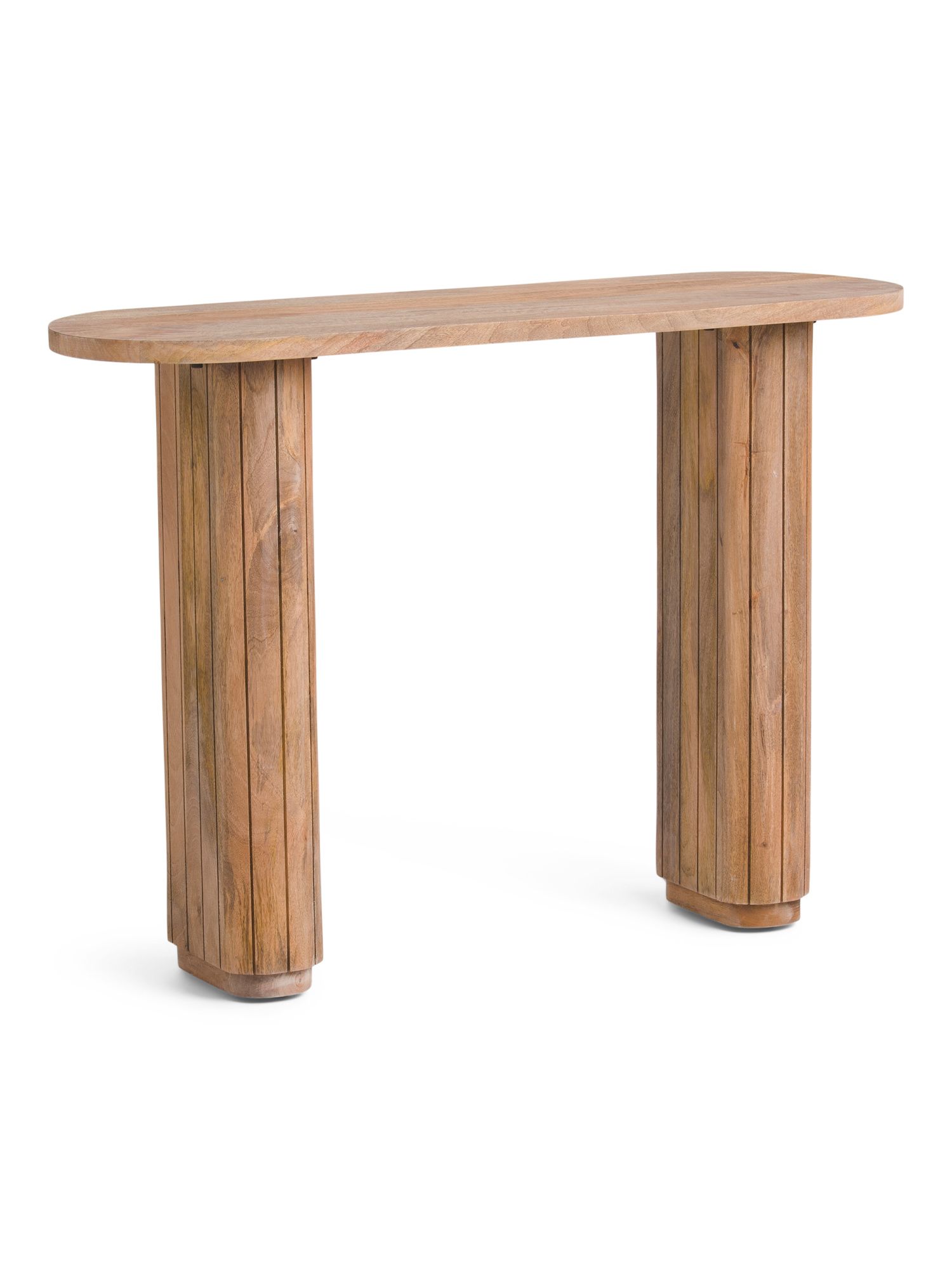 Fluted Mango Wood Console Table | Marshalls