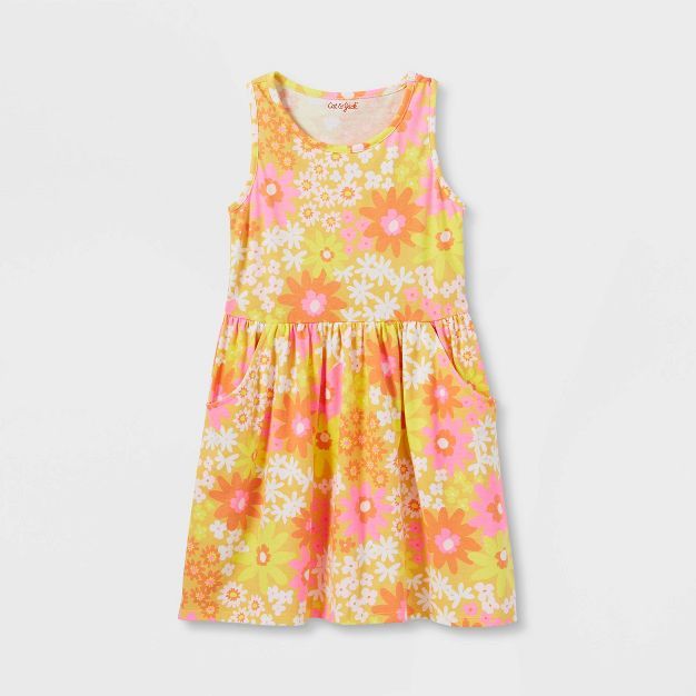 Girls' Printed Sleeveless Knit Dress - Cat & Jack™ | Target
