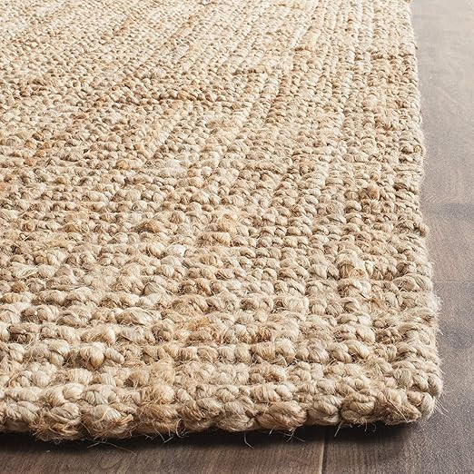 SAFAVIEH Natural Fiber Collection Area Rug - 5' x 7'6", Natural, Handmade Chunky Textured Jute 0.... | Amazon (US)