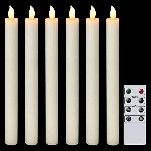 Amazon.com: DRomance Flickering Flameless LED Taper Candles Battery Operated with Remote and Time... | Amazon (US)