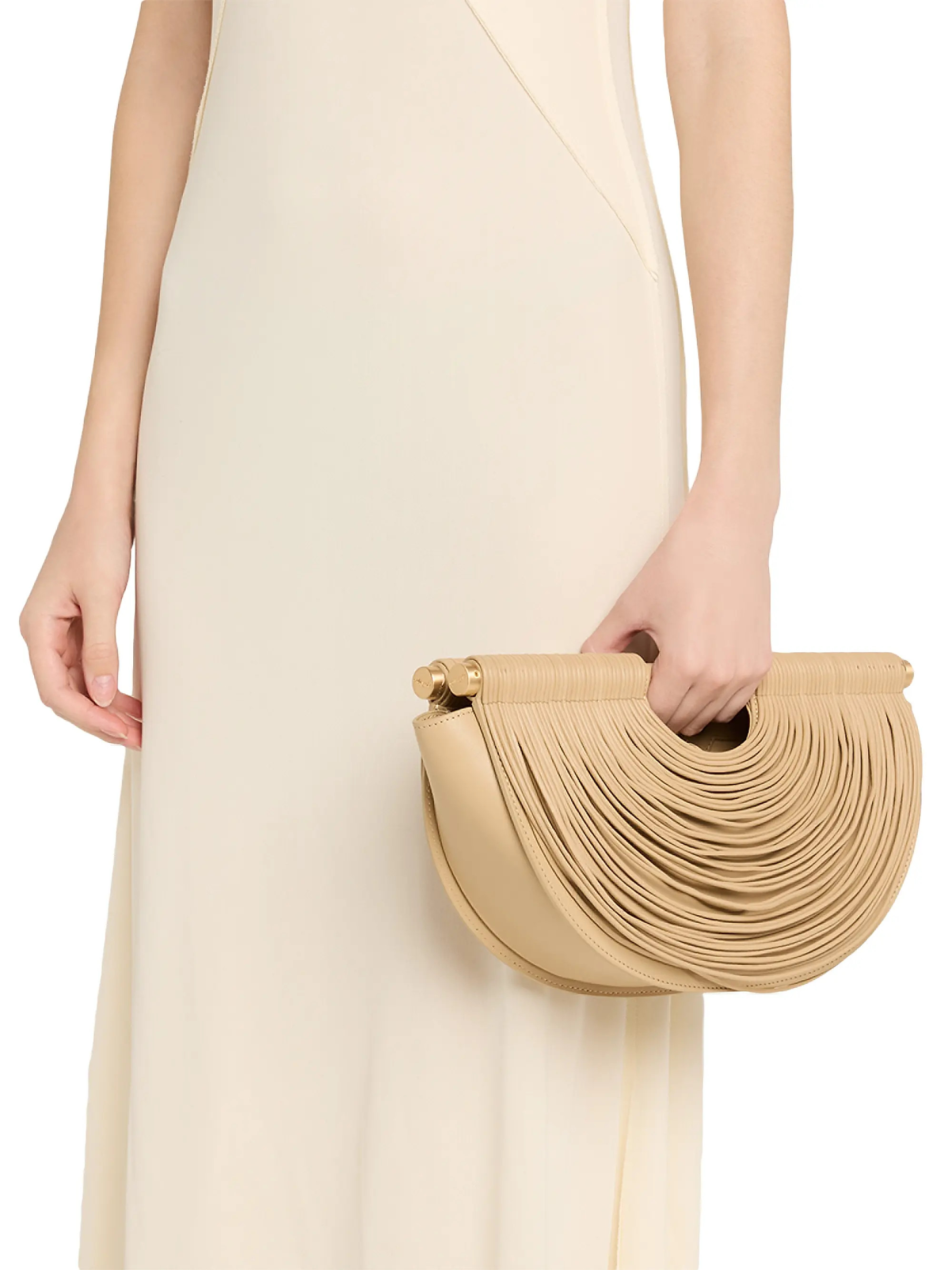 Lou Draped Leather Clutch | Saks Fifth Avenue