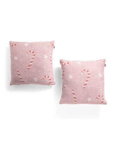 Made In Portugal 2pk 20x20 Candy Cane Pillows | TJ Maxx