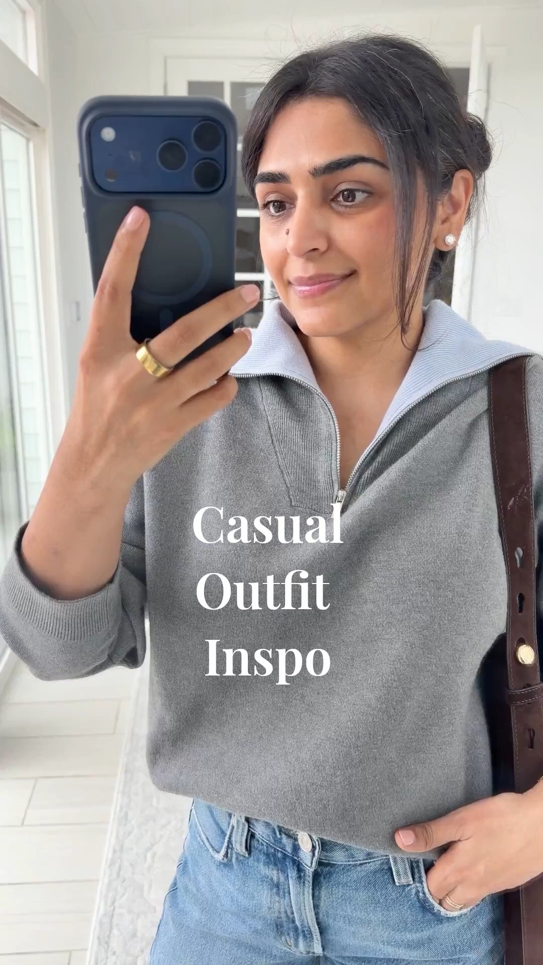 Casual outfit for today ! Wearing the sweater in size small. Jeans run true to size and so do the loafers ! These jeans have a more structured fit versus super soft just fyi! But they are one of my favorite pairs for how they fit !! 

#LTKootd #LTKdayinmylife #LTKmomlife