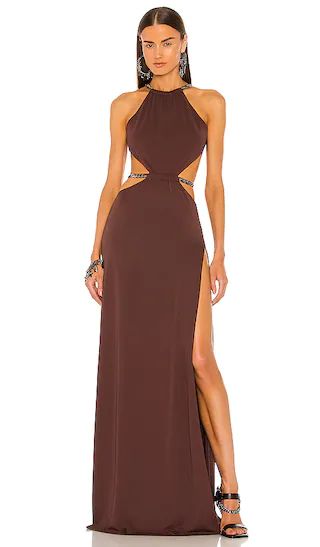 Moon Maxi Dress in Chocolate Brown | Revolve Clothing (Global)
