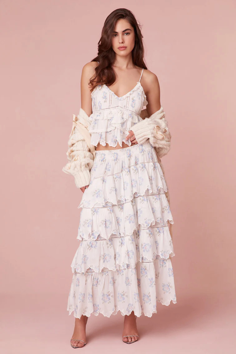 Cunningham Multi Tiered Maxi Skirt | LOVESHACKFANCY