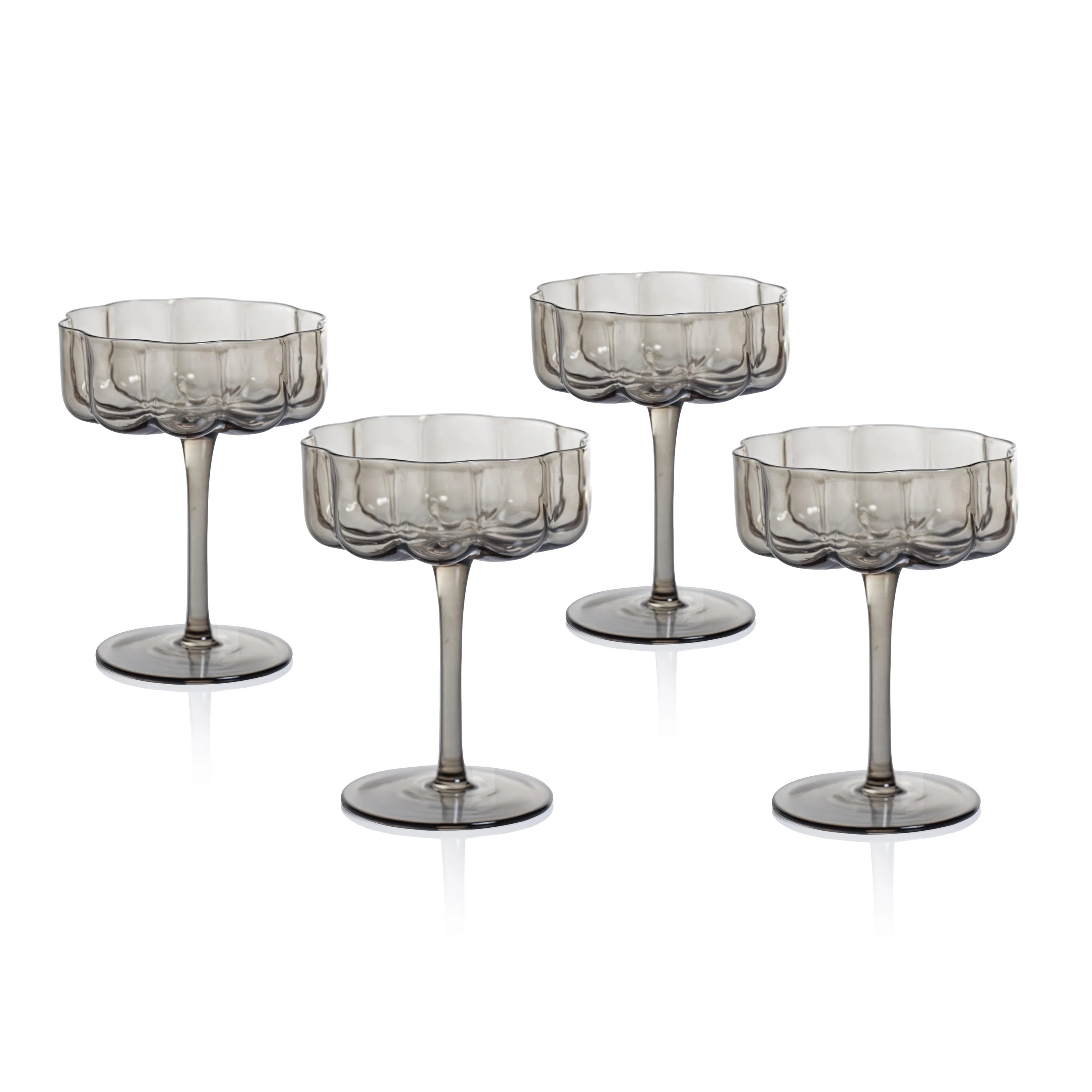 Reinhard 4-Piece Set Handblown Coupe Glasses | Birch Lane
