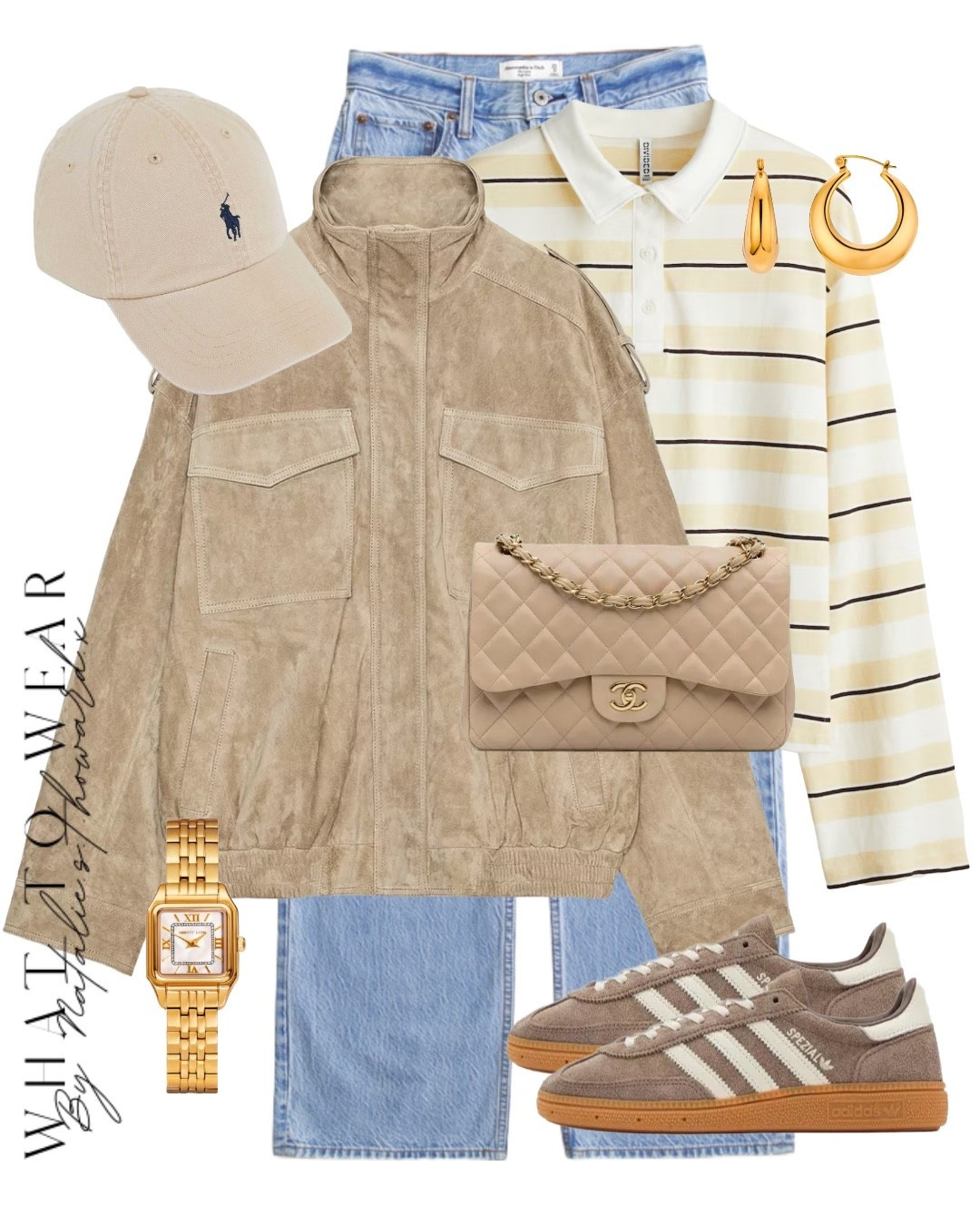 Suede bomber jacket of dreams!!! Love it paired with these jeans and this striped top! The top is currently £11! I have this cap and trainers too and both are staples for me x