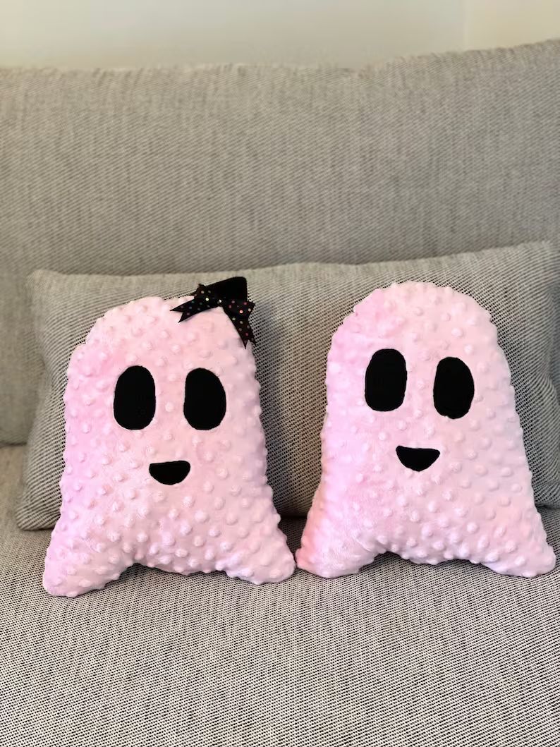 Pink Ghost Pillow Halloween Pillow Ghost Plush Pillow Ghost - Etsy | Etsy (US)