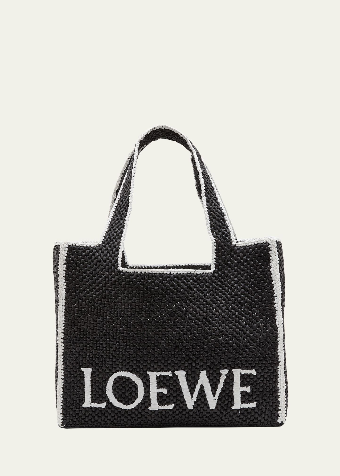 Loewe x Paula’s Ibiza Font Large Tote Bag in Raffia | Bergdorf Goodman