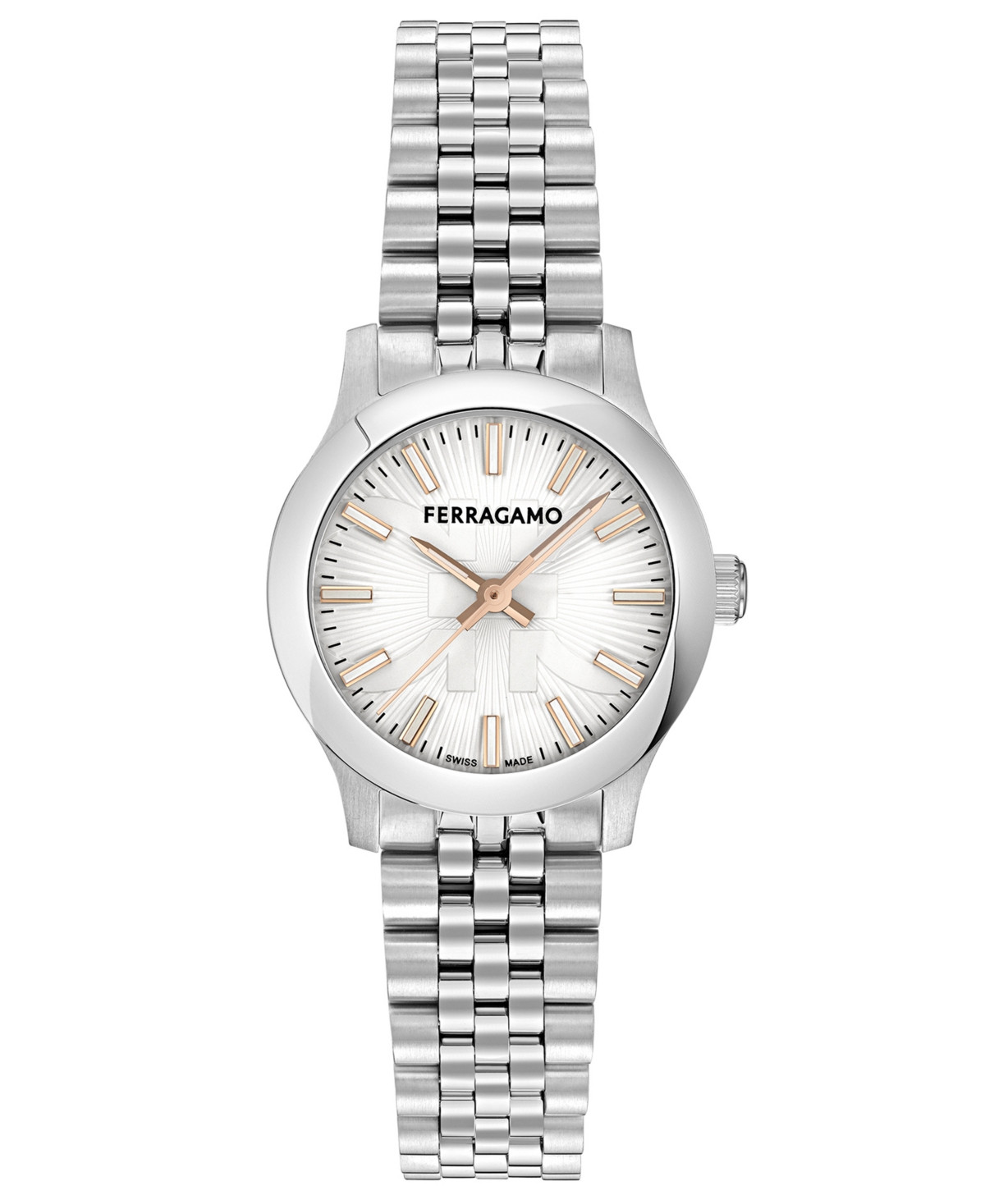 Ferragamo Women's Swiss Duo Stainless Steel Bracelet Watch 28mm - Stainless Steel | Macy's