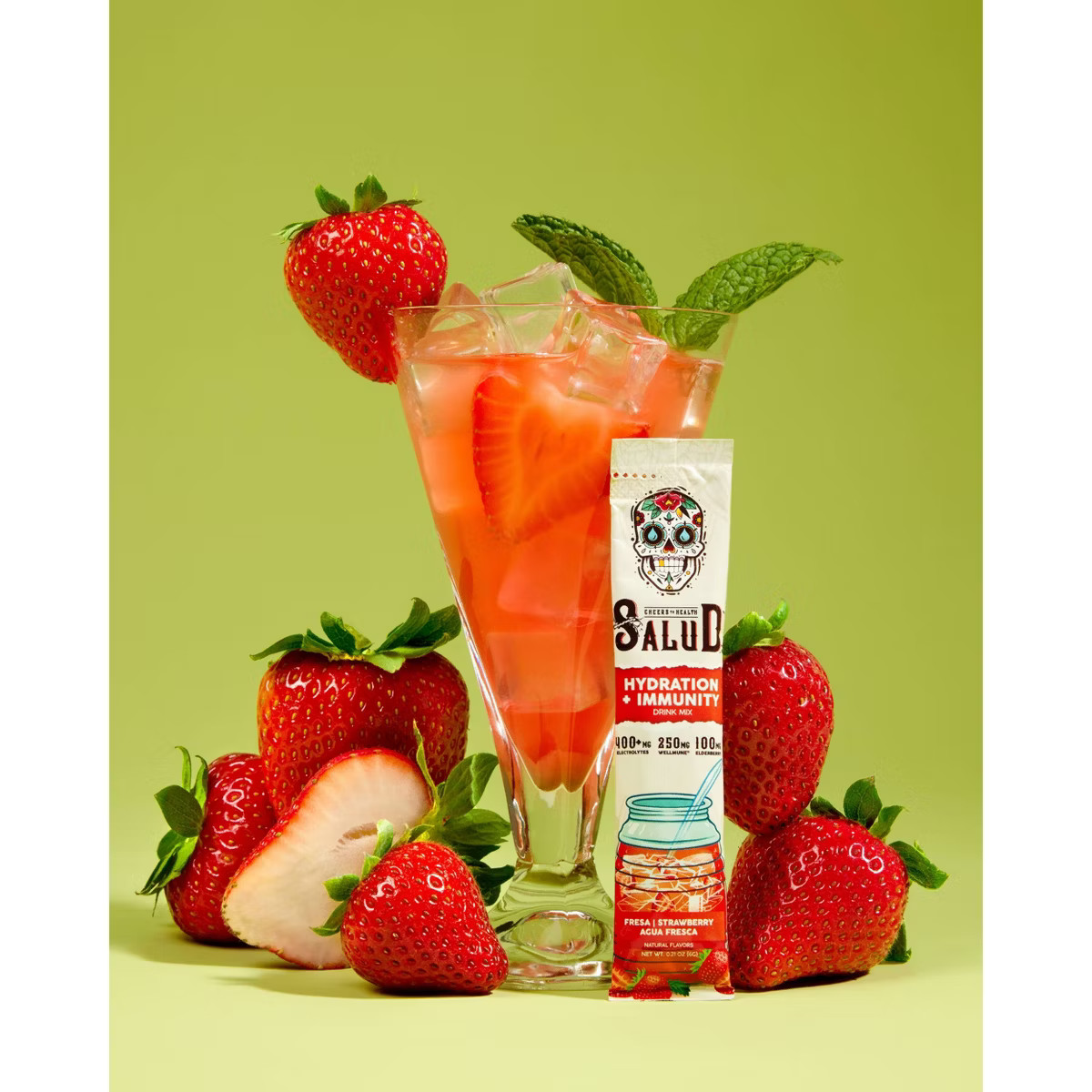 Salud Hydration + Immunity Strawberry Drink Mix - 6pk/0.21 oz Sticks | Target