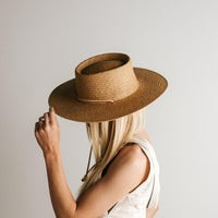 Aiden Straw Pork Pie - Natural | Gigi Pip