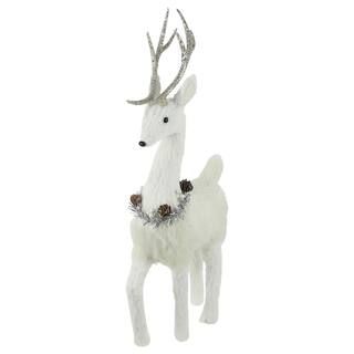 22" Silver & Snow Standing Deer Tabletop Accent by Ashland® | Michaels Stores