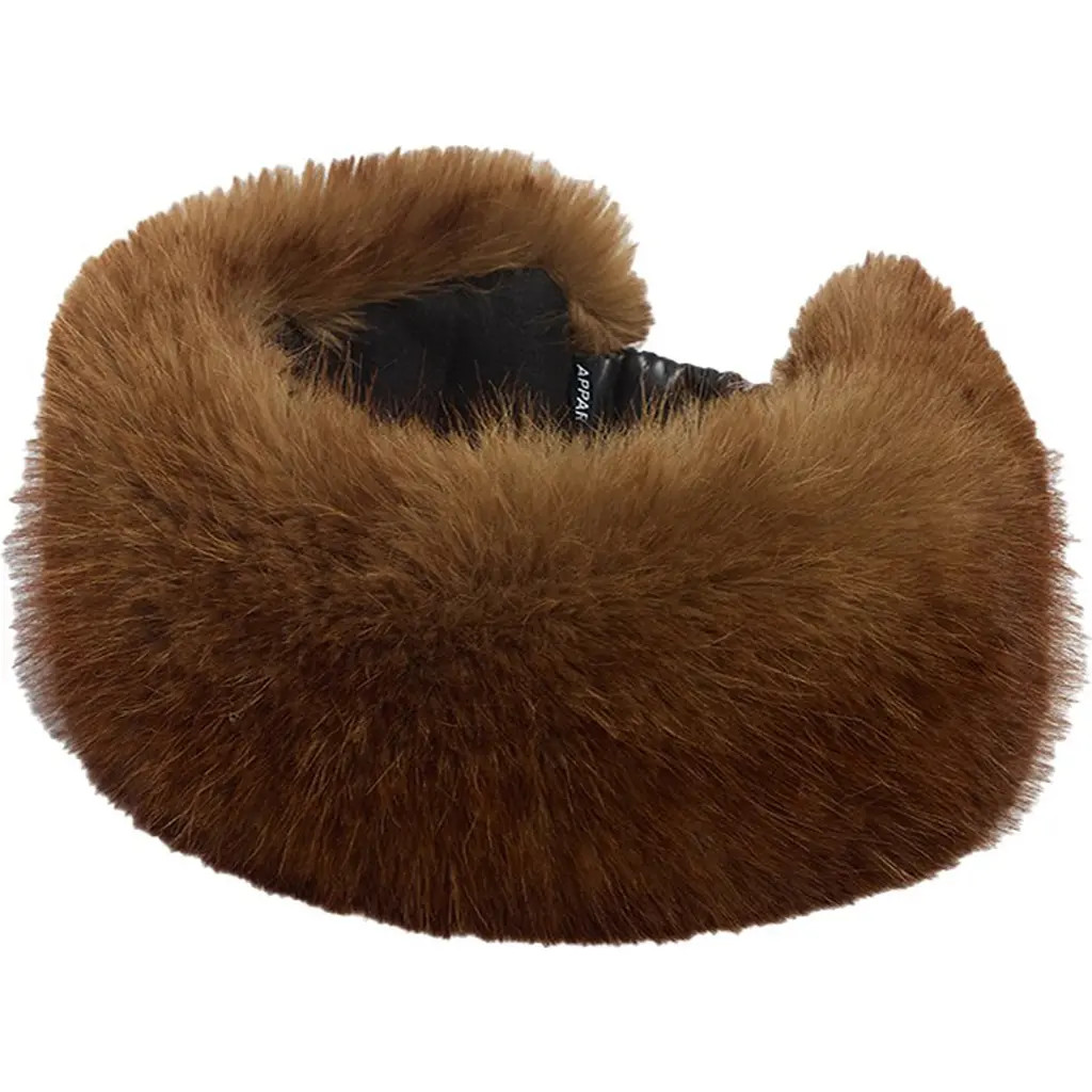 Apparis Eleni Pluche™ Faux Fur Headband in Mink at Nordstrom, Size One Size Oz | Nordstrom