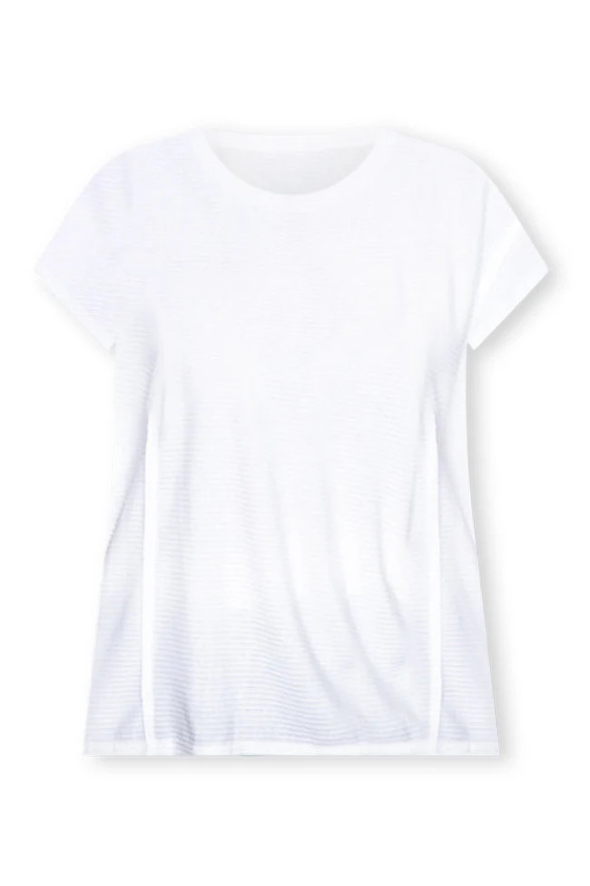 Hit The Gym Ivory V-Neck T-Shirt | Pink Lily