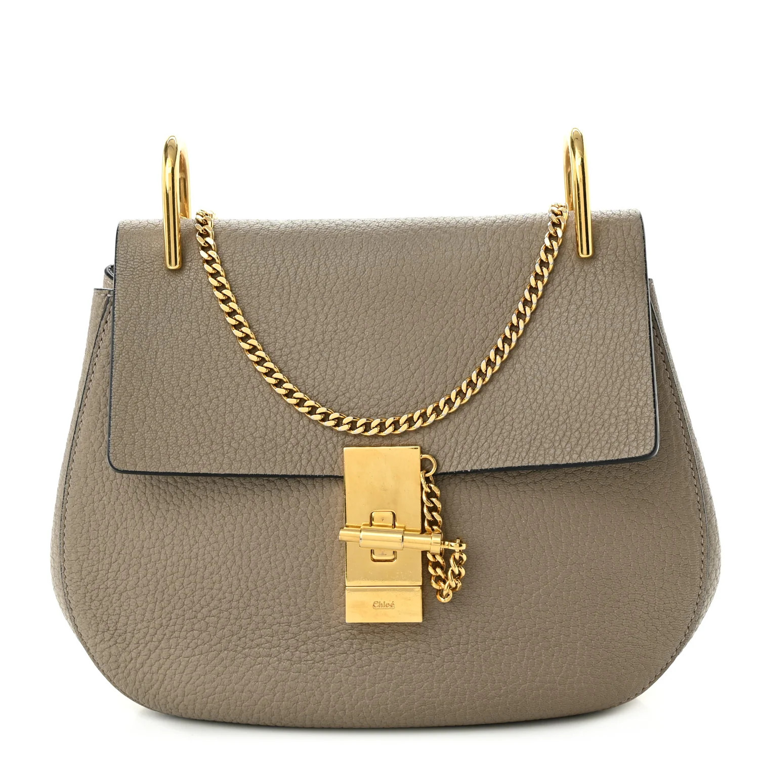 Grained Lambskin Mini Drew Shoulder Bag Motty Grey | FASHIONPHILE (US)