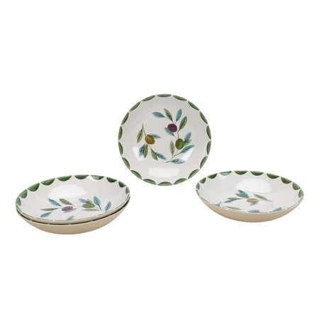 Better Homes & Gardens 4-Pack Olive Color Dinner Bowls, Durable & Stylish | Walmart (US)