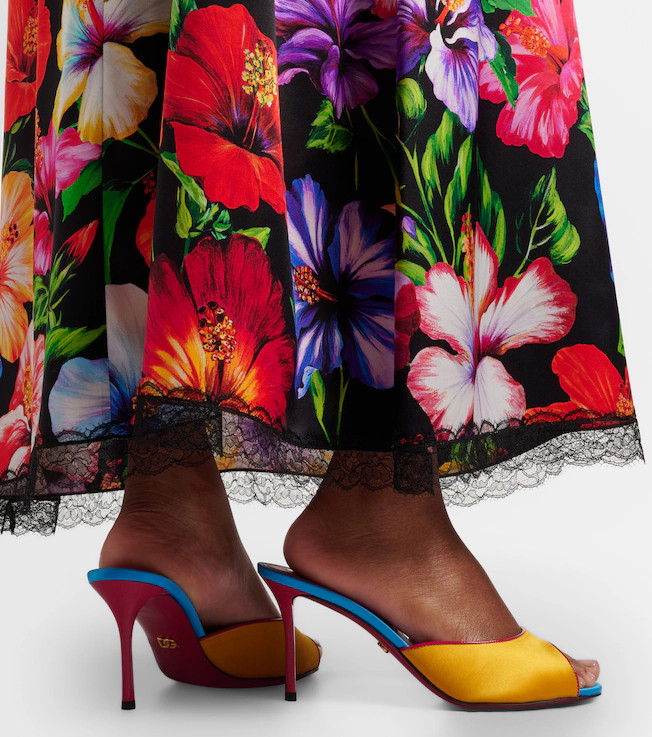 Pantoletten Keira aus Satin mit Leder | Mytheresa (DACH)