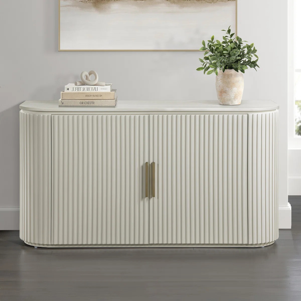 Latitude Run® Fiammetta 60'' Wide Oak Wood Sideboard, Storage Server & Reviews | Wayfair | Wayfair North America
